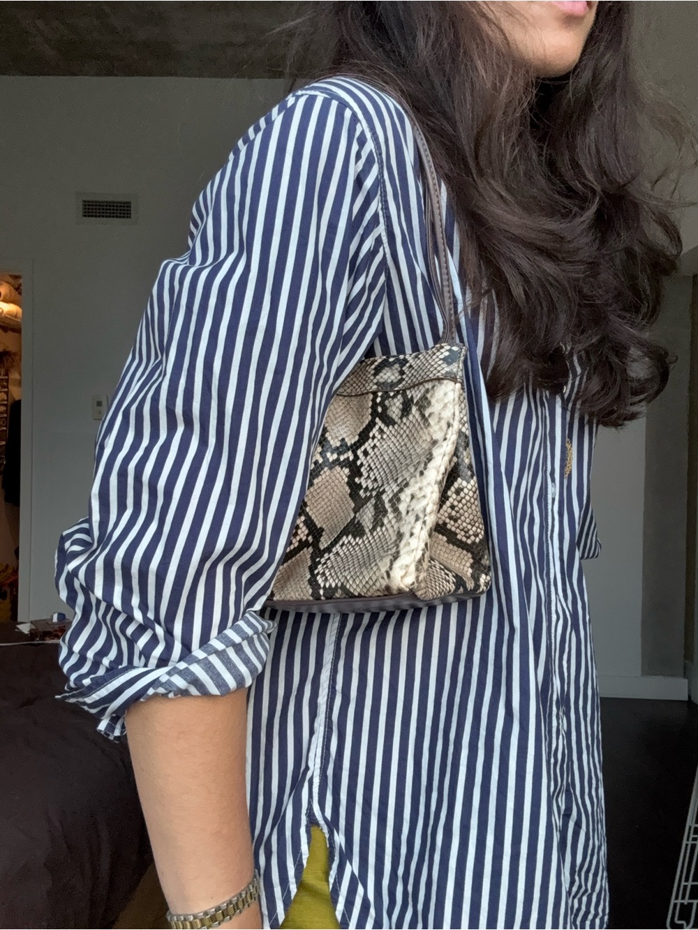 ASOS Snake-Print Mini Faux Leather Shoulder Bag - Picture 3 of 4